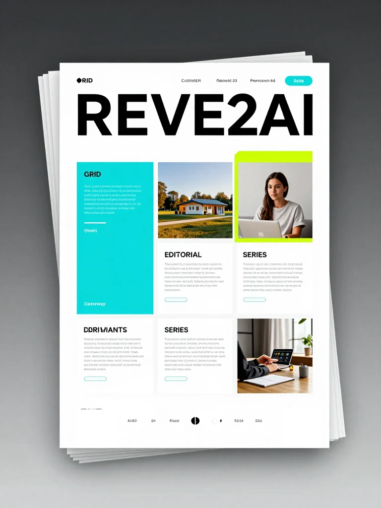 Editorial layout sample created for Reve2AI